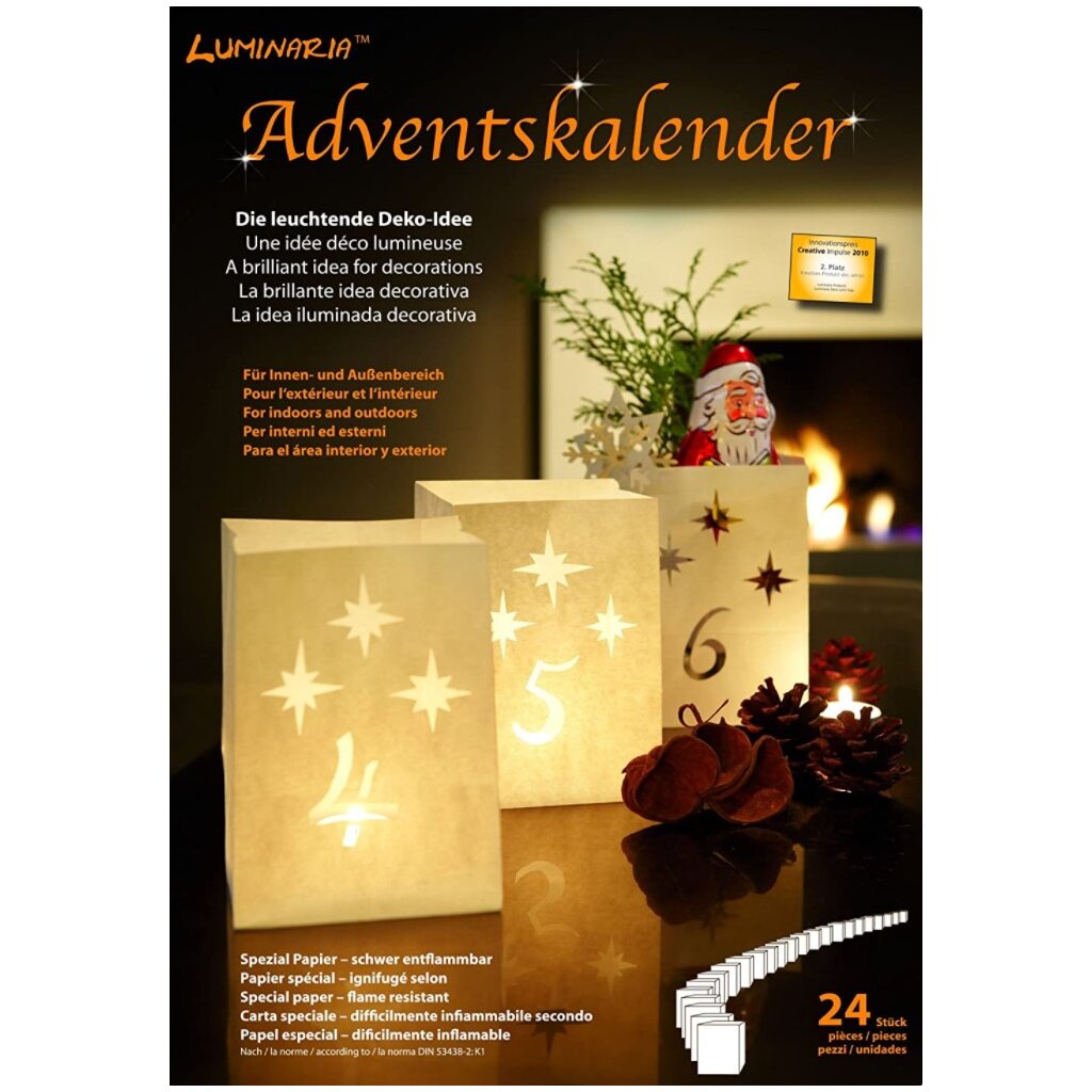 Adventskalender 24 kleine Lichttüten mit den Zahlen 1-24 - orginal Lu, 5,99  €