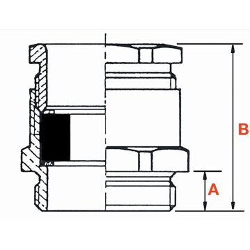 Kabelverschraubung DIN 46320-C4-MS sechskant (PG) EH= 10...