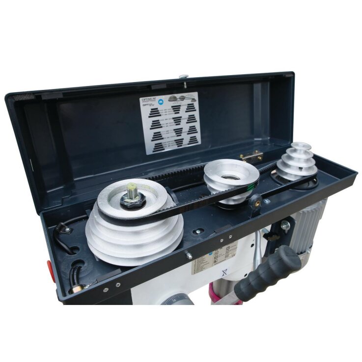 OPTIMUM Säulenbohrmaschine OPTIdrill DQ 25 Aktions-Set inkl. Schraubstock