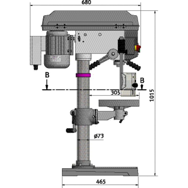 OPTIMUM Tischbohrmaschine OPTIdrill D 23Pro (400 V) Aktions Set