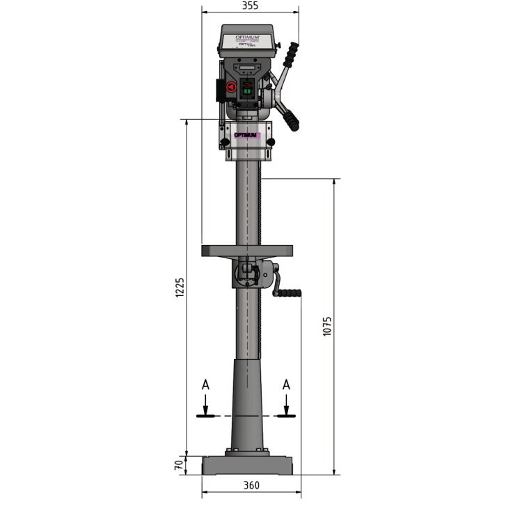 OPTIMUM Säulenbohrmaschine OPTIdrill D 26Pro Aktions Set