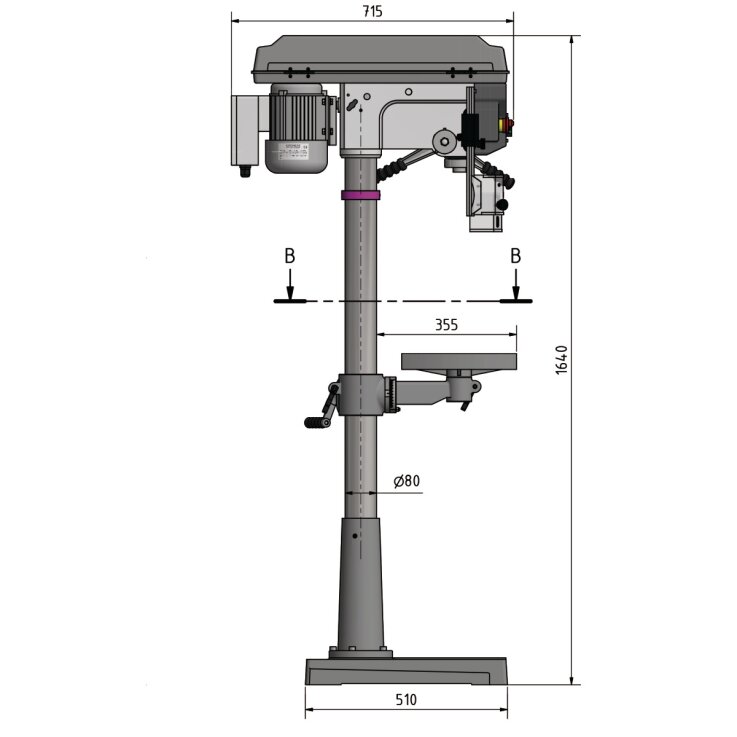 OPTIMUM Säulenbohrmaschine OPTIdrill D 26Pro Aktions Set