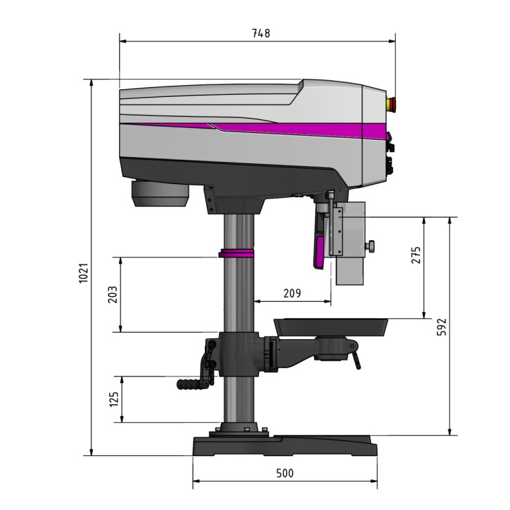 OPTIMUM Tischbohrmaschine OPTIdrill DP 26-T (230 V)