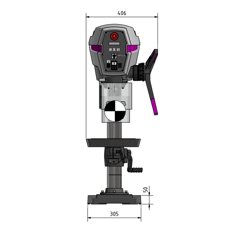 OPTIMUM Tischbohrmaschine OPTIdrill DP 26-T (230 V)