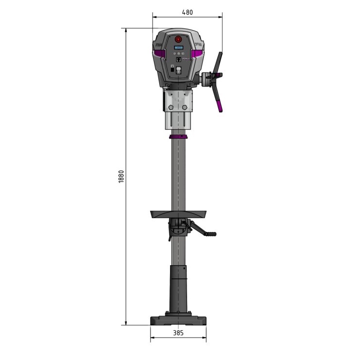 OPTIMUM Säulenbohrmaschine OPTIdrill DP 33 Aktions-Set inkl. Maschinenschraubstock