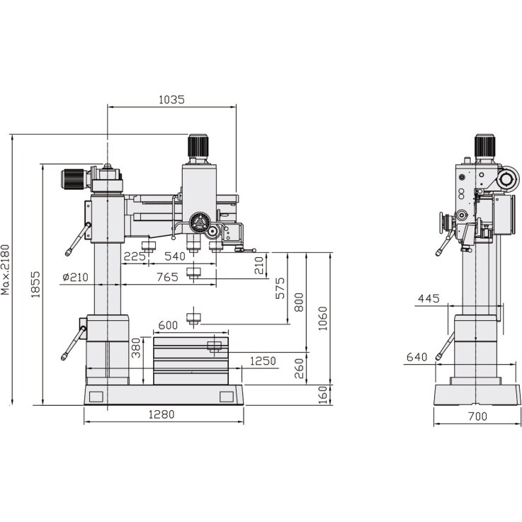 OPTIMUM Radialbohrmaschine OPTIdrill RD 4