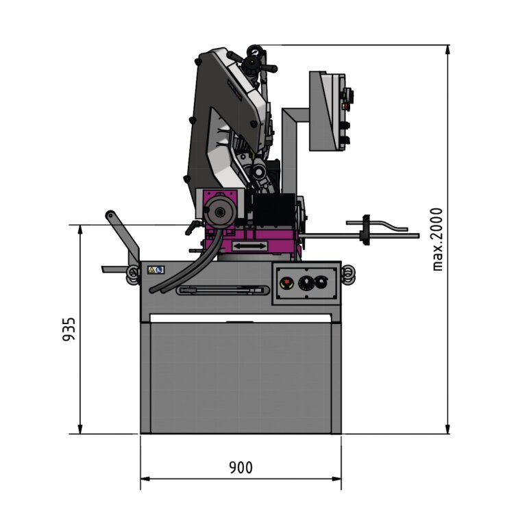 OPTIMUM Doppelgehrungs-Metallbandsäge OPTIsaw SD 351AV