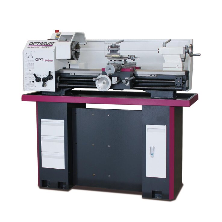 OPTIMUM Leit- und Zugspindel-Drehmaschine OPTIturn TU 3008