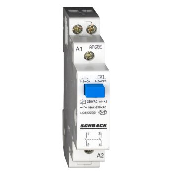SCHRACK Reiheneinbau Fernschalter, 2 Schließer, 230VAC