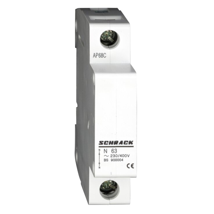 SCHRACK Neutralleiterdurchführung 63A, 1TE