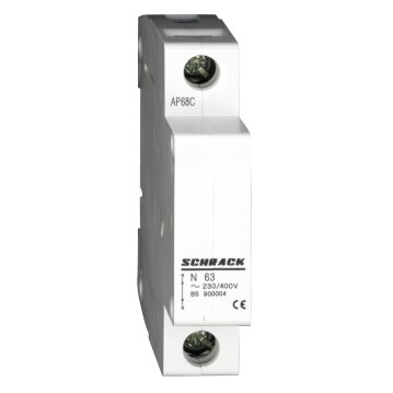 SCHRACK Neutralleiterdurchführung 63A, 1TE