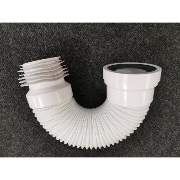 WC-Anschluß Abfluß weiss / flexibel /...