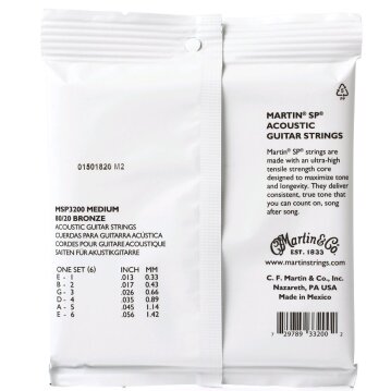 Martin Strings MSP3200 SP Bronze Medium Saitenset...