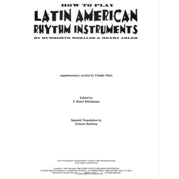 Latin American Rhythm Instruments
