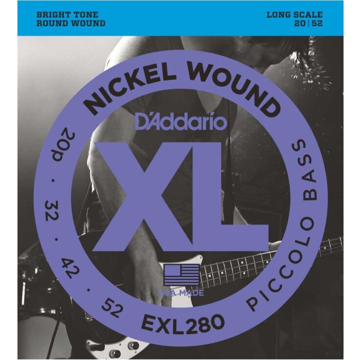 DAddario Bass Nickel Roundwound EXL280 Piccolo Long Scale