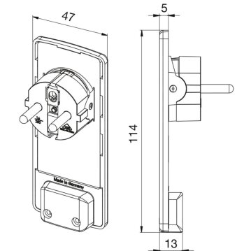 Schutzkontakt-Stecker EVOline Plug, extraflach