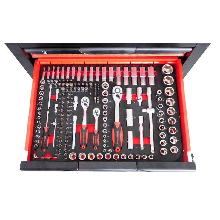 HM-MÜLLNER Werkstattwagen bestückt, 228-tlg.