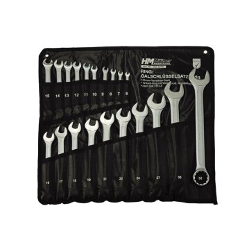 HM-M&Uuml;LLNER Ring-Gabelschl&uuml;sselsatz, 20-tlg., 6...