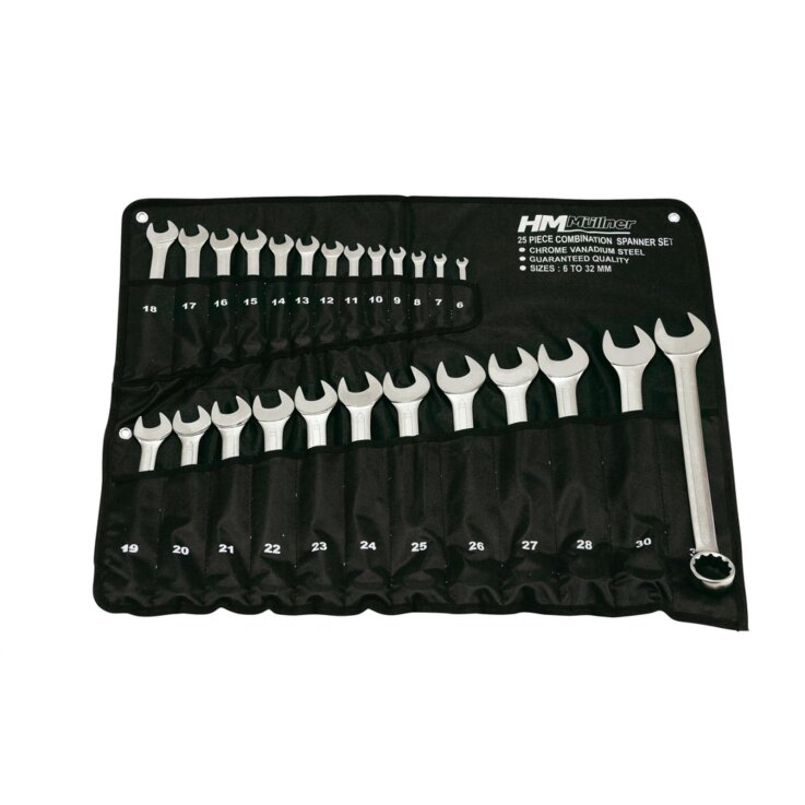 HM-MÜLLNER Ring-Gabelschlüsselsatz, 25-tlg., 6 bis 32 mm