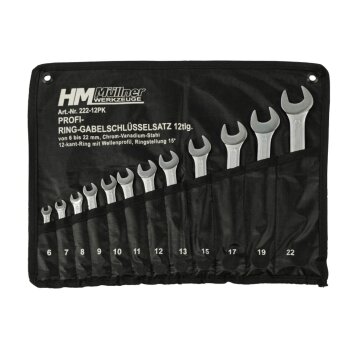 HM-M&Uuml;LLNER Ring-Gabelschl&uuml;sselsatz, 12-tlg., 6...