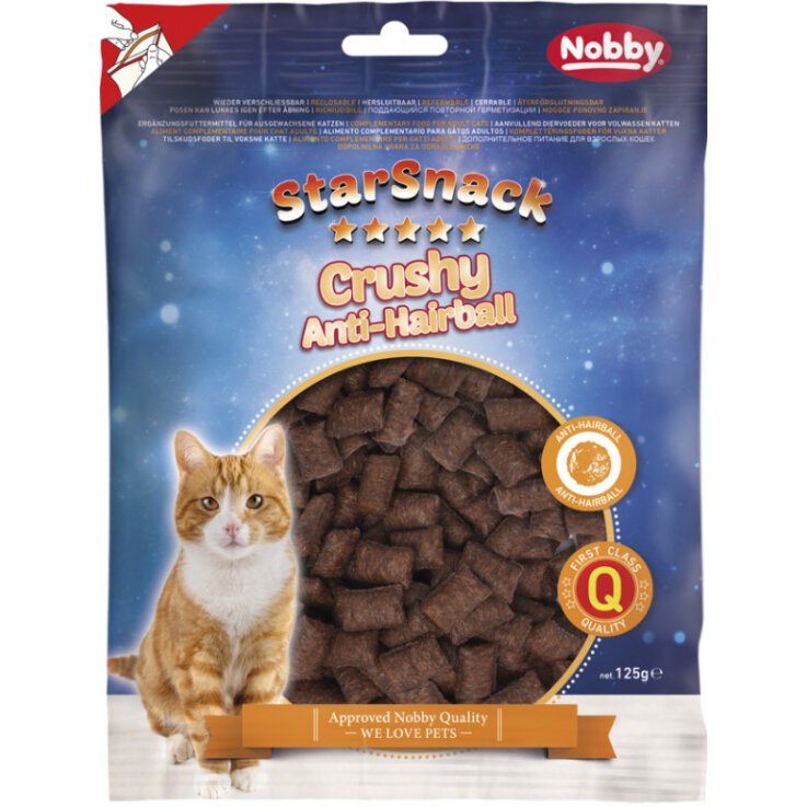 Katzen - Snacks NOBBY StarSnack Crushy Anti-Hairball, 125 g