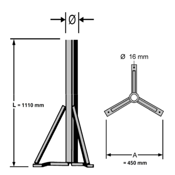 KATHREIN ZAS 15 Standgestell f&uuml;r SAT-Antenne CAS 120
