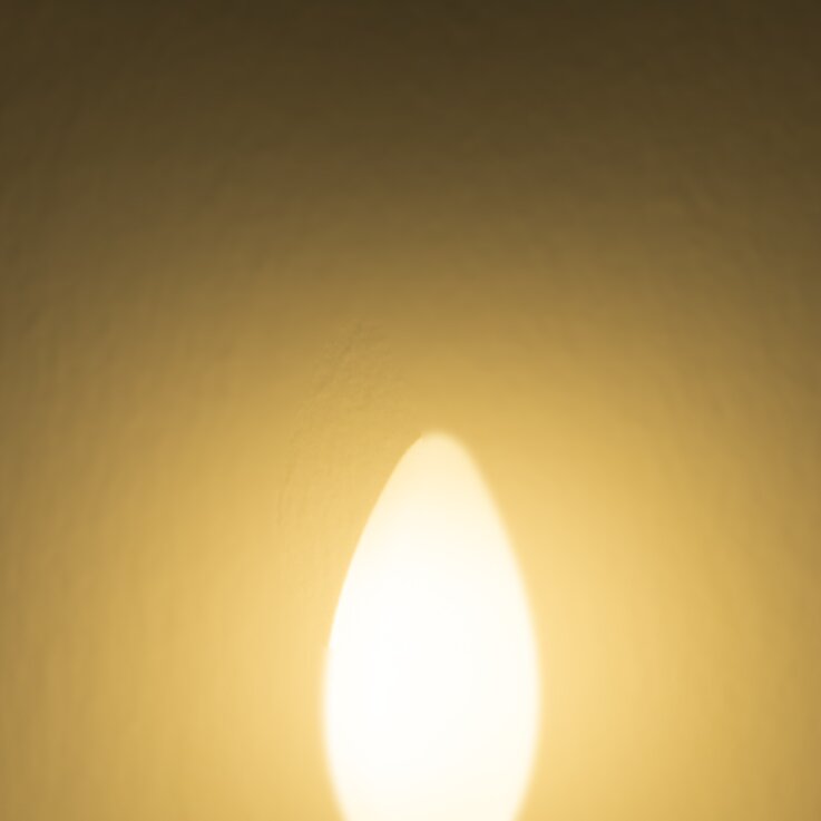 ISOLED E14 LED Kerze, 2W, milky, warmweiß, dimmbar