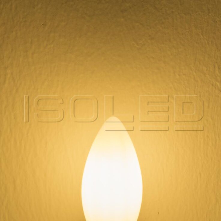 ISOLED E14 LED Kerze, 4W, milky, warmweiß, dimmbar