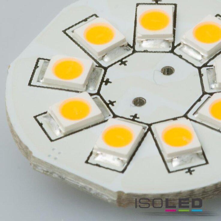 ISOLED G4 LED 9SMD, 1,5W, warmweiß, Pin seitlich