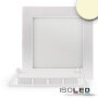 LED Downlight, 9W, ultra flach, eckig, weiß, warmweiß, dimmbar