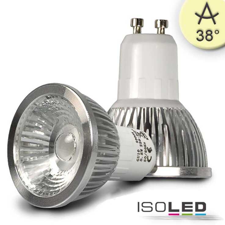 ISOLED GU10 LED Strahler 5,5W COB, 38°, warmweiß, dimmbar