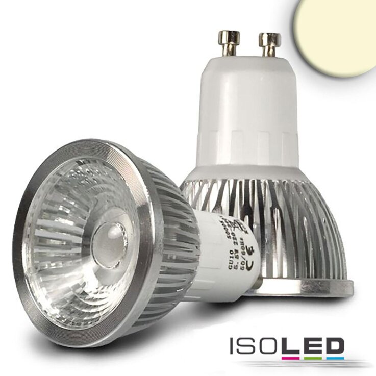 ISOLED GU10 LED Strahler 5,5W COB, 70°, warmweiß, dimmbar