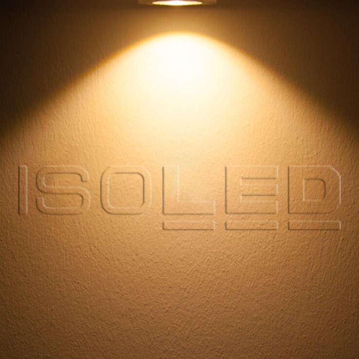 ISOLED Bodeneinbaustrahler, quadr. Edelstahl, IP67, 7W COB, 90°, warmweiß