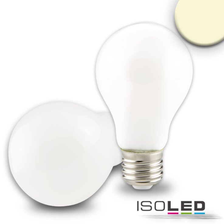 ISOLED E27 LED Birne, 5W, milky, warmweiß, dimmbar