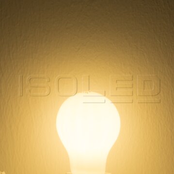 ISOLED E27 LED Birne, 8W, milky, warmweiß, dimmbar