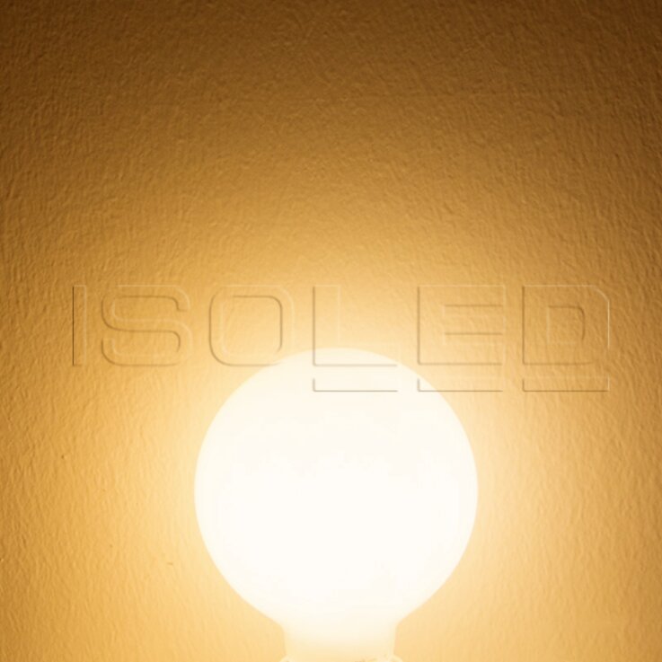 ISOLED E27 LED Globe G95, 8W, 360°, milky, warmweiß, dimmbar