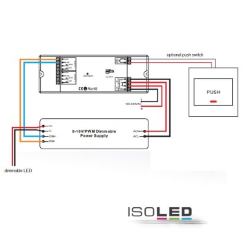 Sys-One Funk/Push Dimmer 0-10V Output, 2.000W...