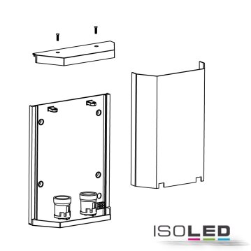 Wandleuchte 2xE27 T45, IP54, anthrazit, exkl. Leuchtmittel