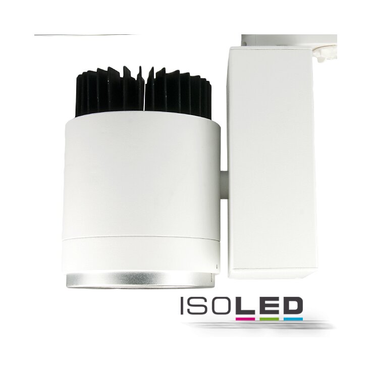 3-PH Schienen-Strahler fokussierbar, 35W, 30°-50°, weiß matt, 3500K, CRI92