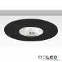 ISOLED Einbaurahmen rund für GU10/MR16, Lochausschnitt 68mm, Alu schwarz