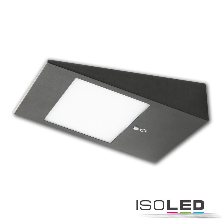 LED SOLAR Wandleuchte mit HF-Bewegungs- u. Helligkeitssensor, 2W, IP54, warmweiß