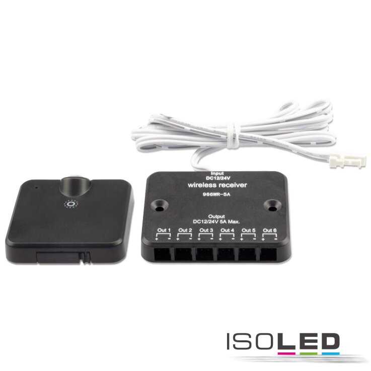 MiniAMP LED Touch/Funk PWM-Dimmer mit PIR Sensor, 1 Kanal, 12-24V DC 5A, inkl. Funktaster