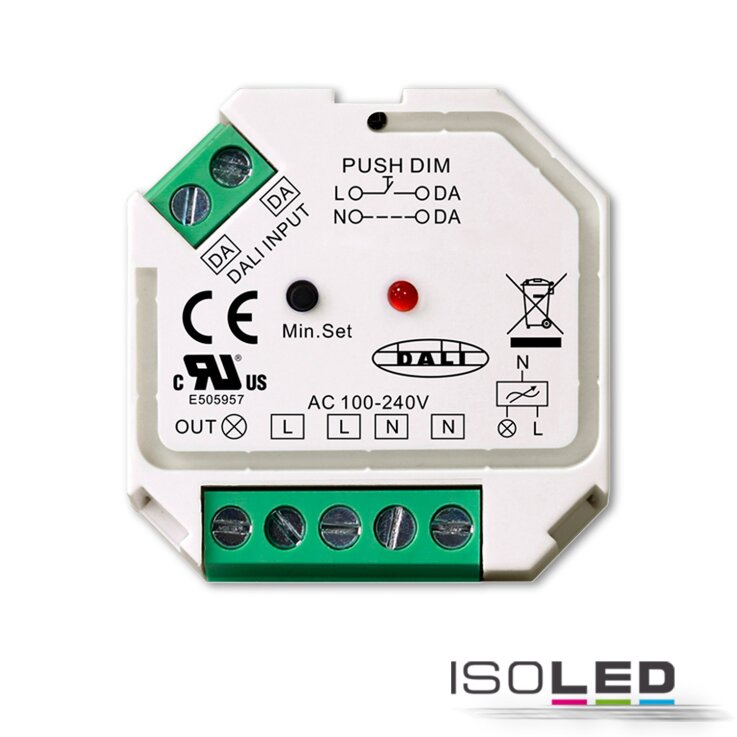 ISOLED DALI-2 DT6 / Push Phasenabschnitt-Dimmer für dimmbare 230V Leuchtmittel/Trafos, 400VA