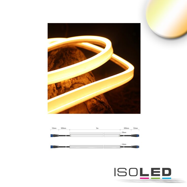 LED NeonPRO Flexband 1220, 24V, 15W, IP68, weißdynamisch