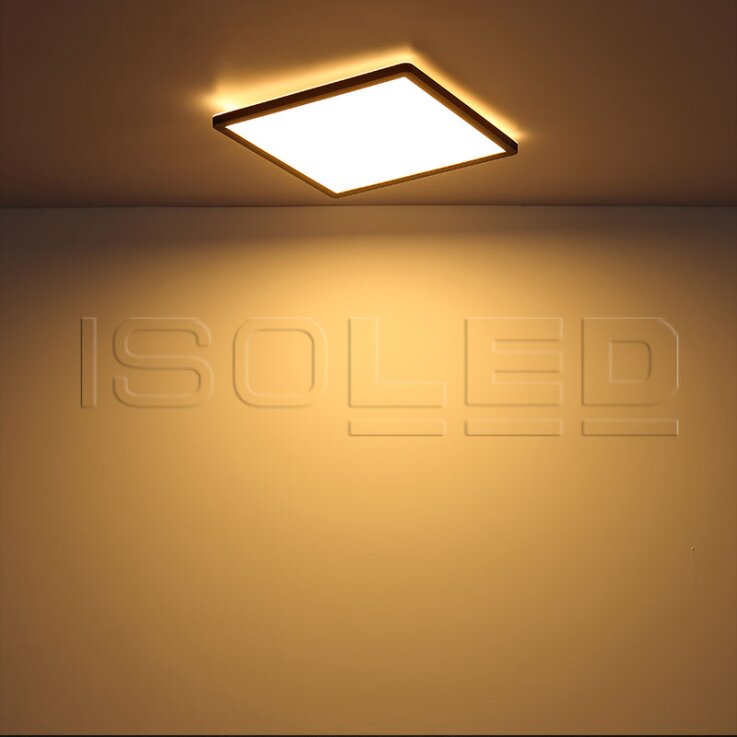 LED Deckenleuchte Slim300 eckig, IP44, 18W, weiß, Up&Down, 3 Stufen Dimmbar